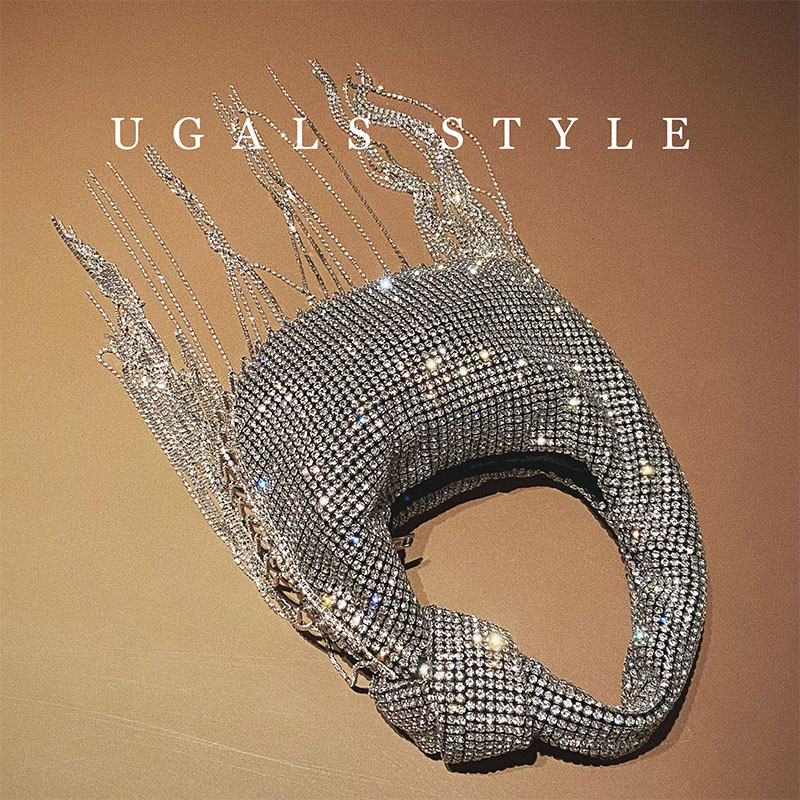Clutch Bag Evening - حقيبة يد UGALS مرصعة بالألماس، حقيبة