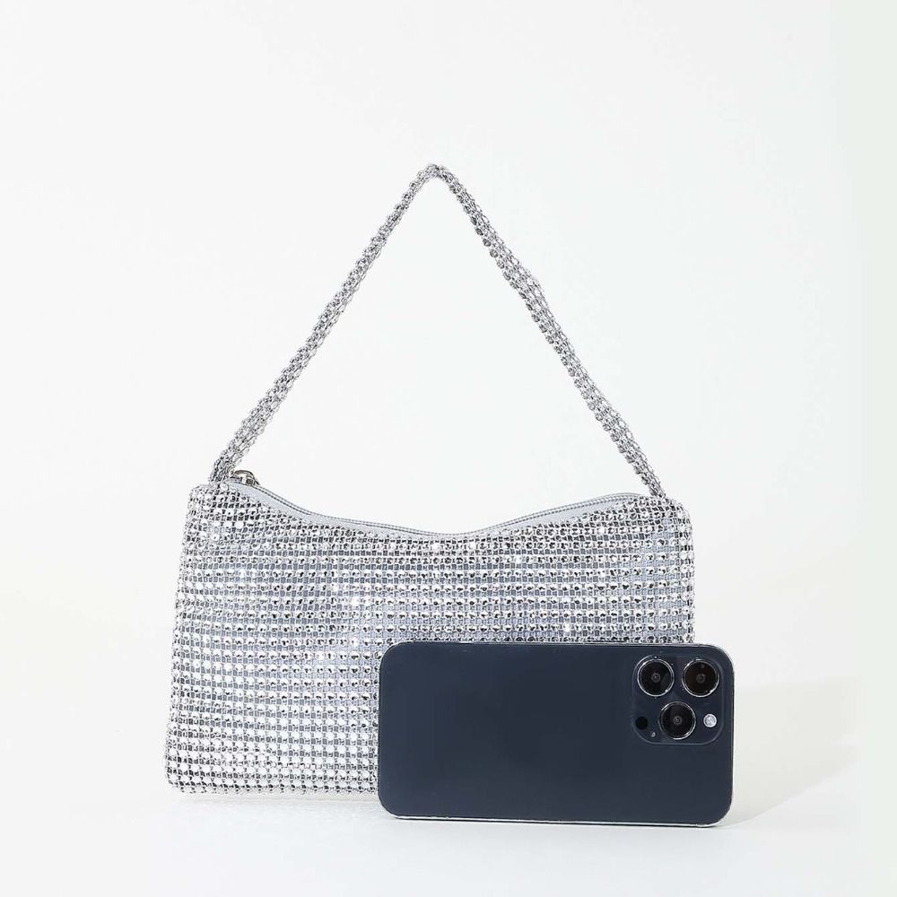 Clutch Bag Evening - حقيبة سهرة فرنسية لامعة صغيرة، حقيبة