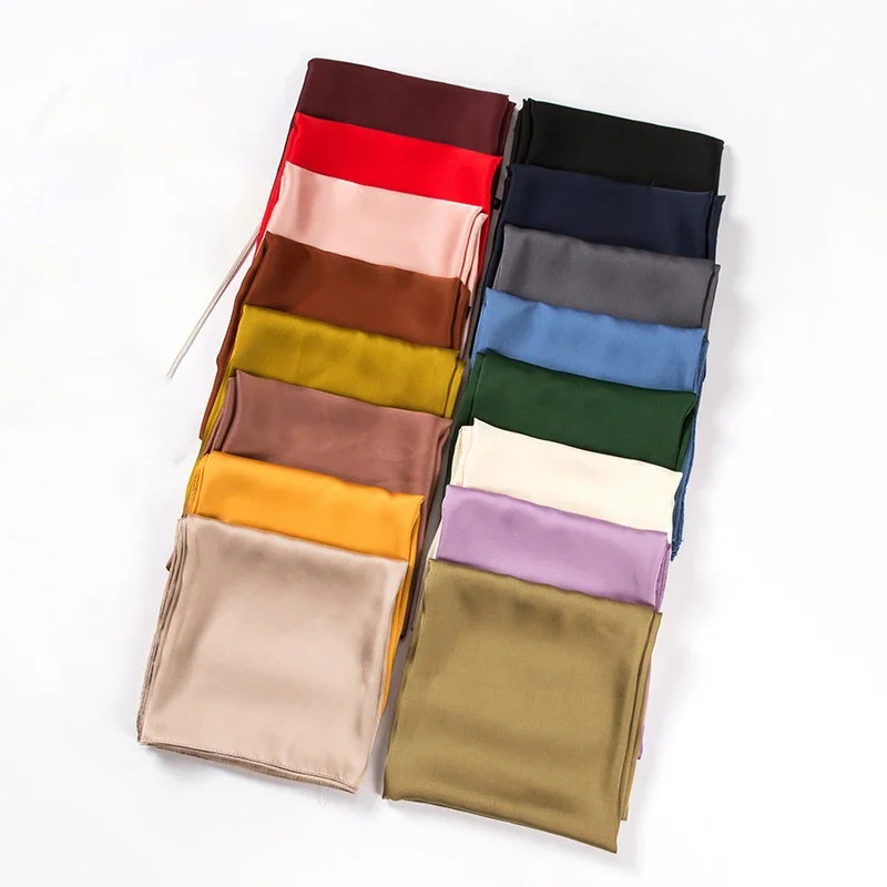 Women Bags Daily Use - وشاح ساتان نسائي 70 سم بلون