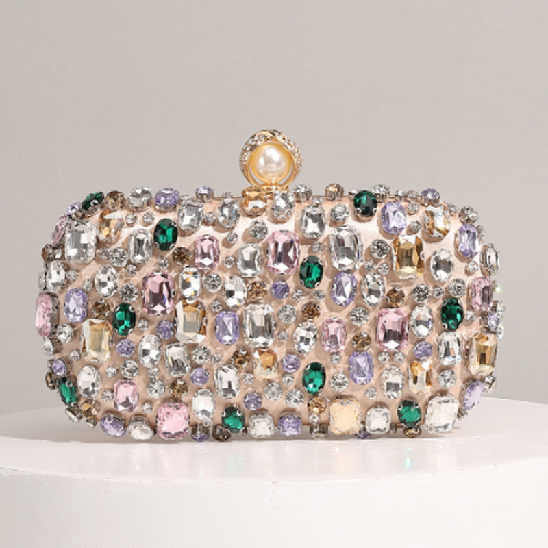 Clutch Bag Evening - حقيبة سهرة نسائية جديدة مرصعة بالألماس