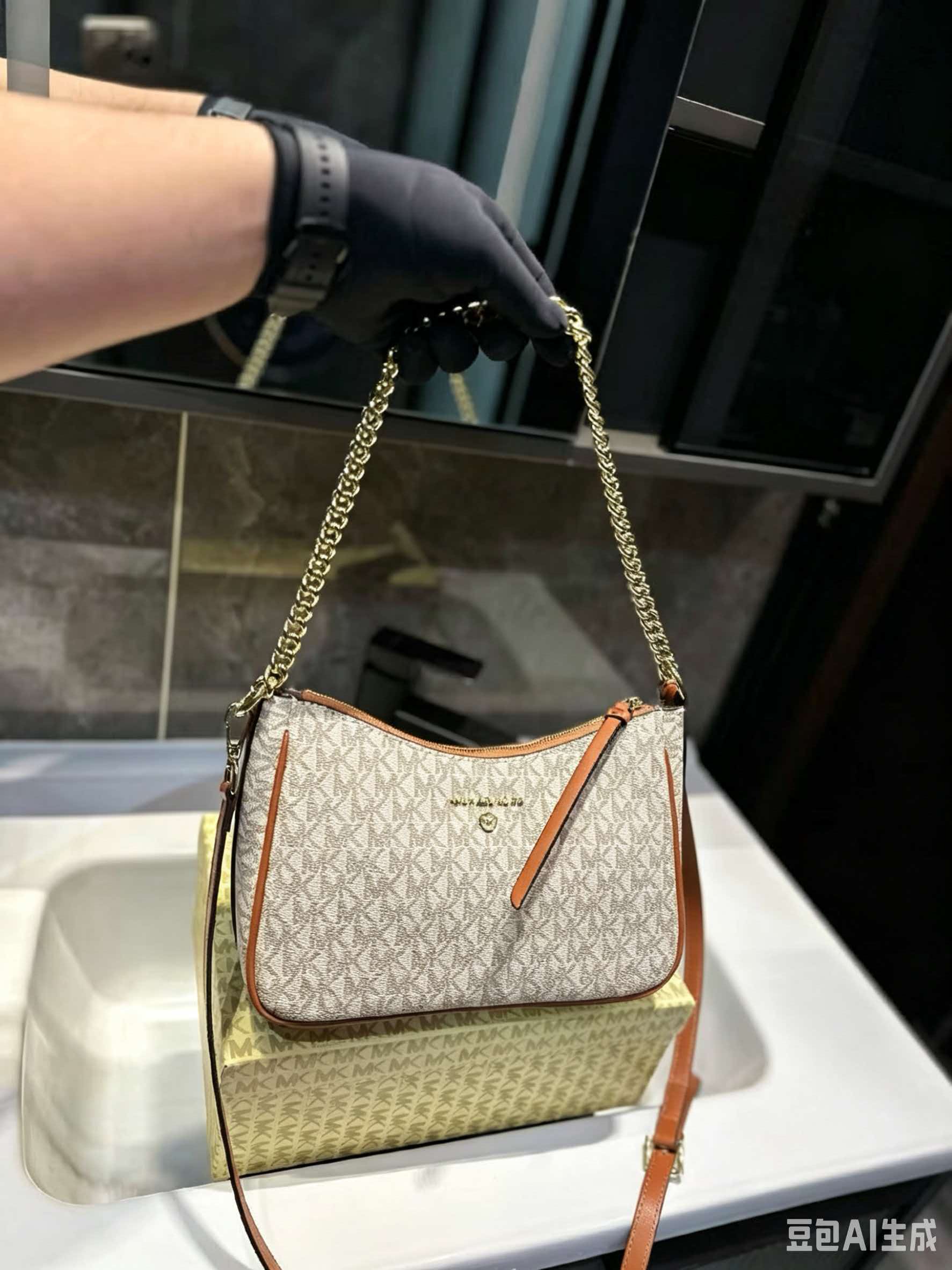 Women Bags Mk - حقيبة ماهجونغ صغيرة للسفر من ماركة