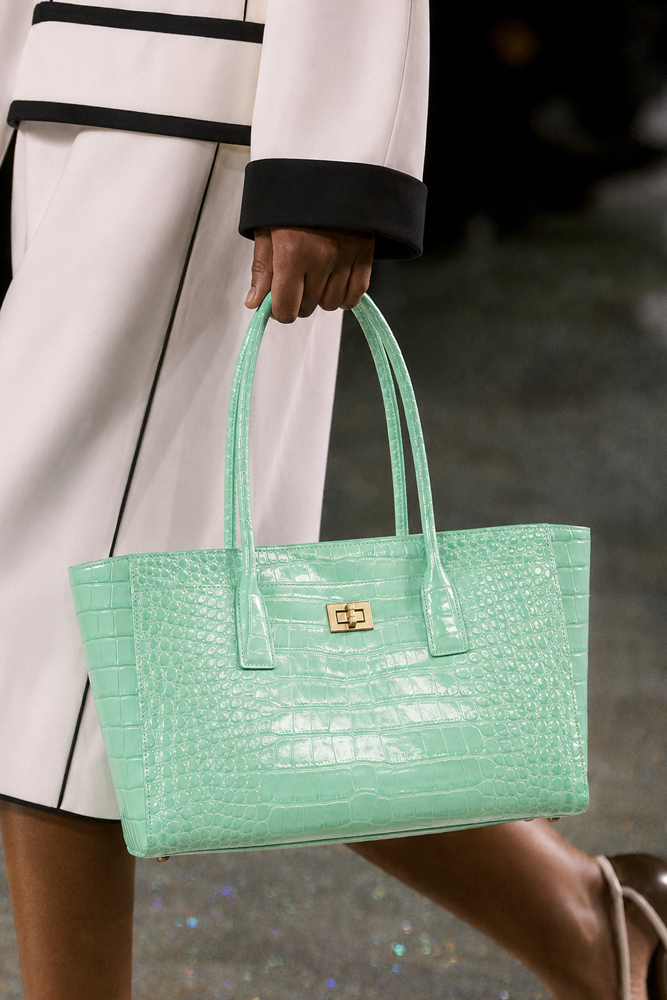 Women Bags Gold - حقيبة يد SHELKSBAG لامعة بنقشة جلد