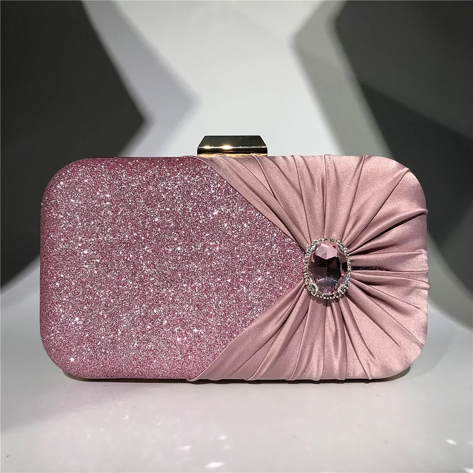 Women Bags Green - حقائب سهرة فضية فاخرة من الكريستال