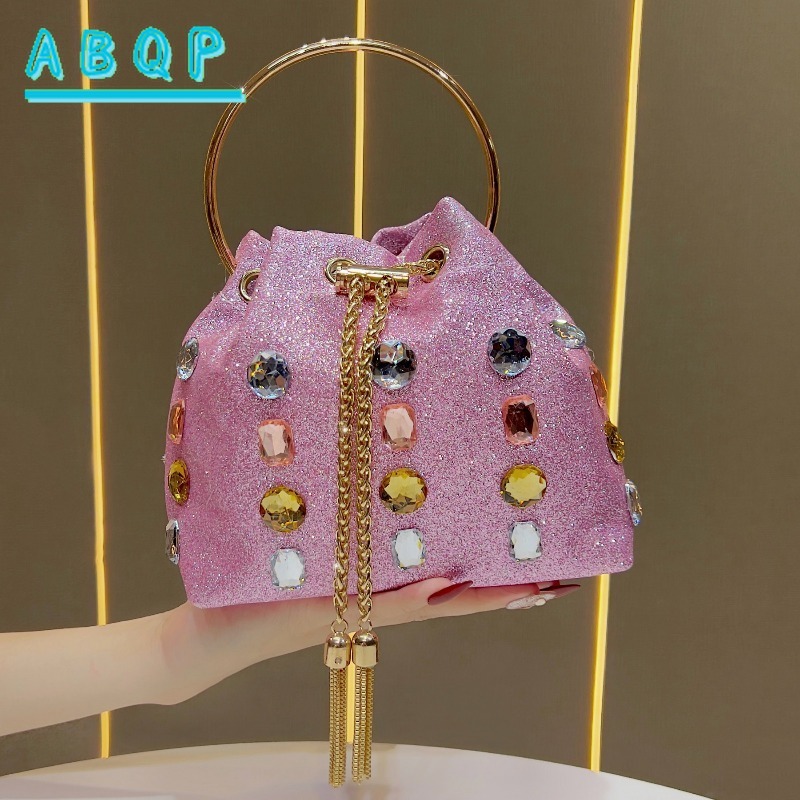 Women Bags In Sale - حقيبة سهرة نسائية فاخرة مرصعة بالألماس،