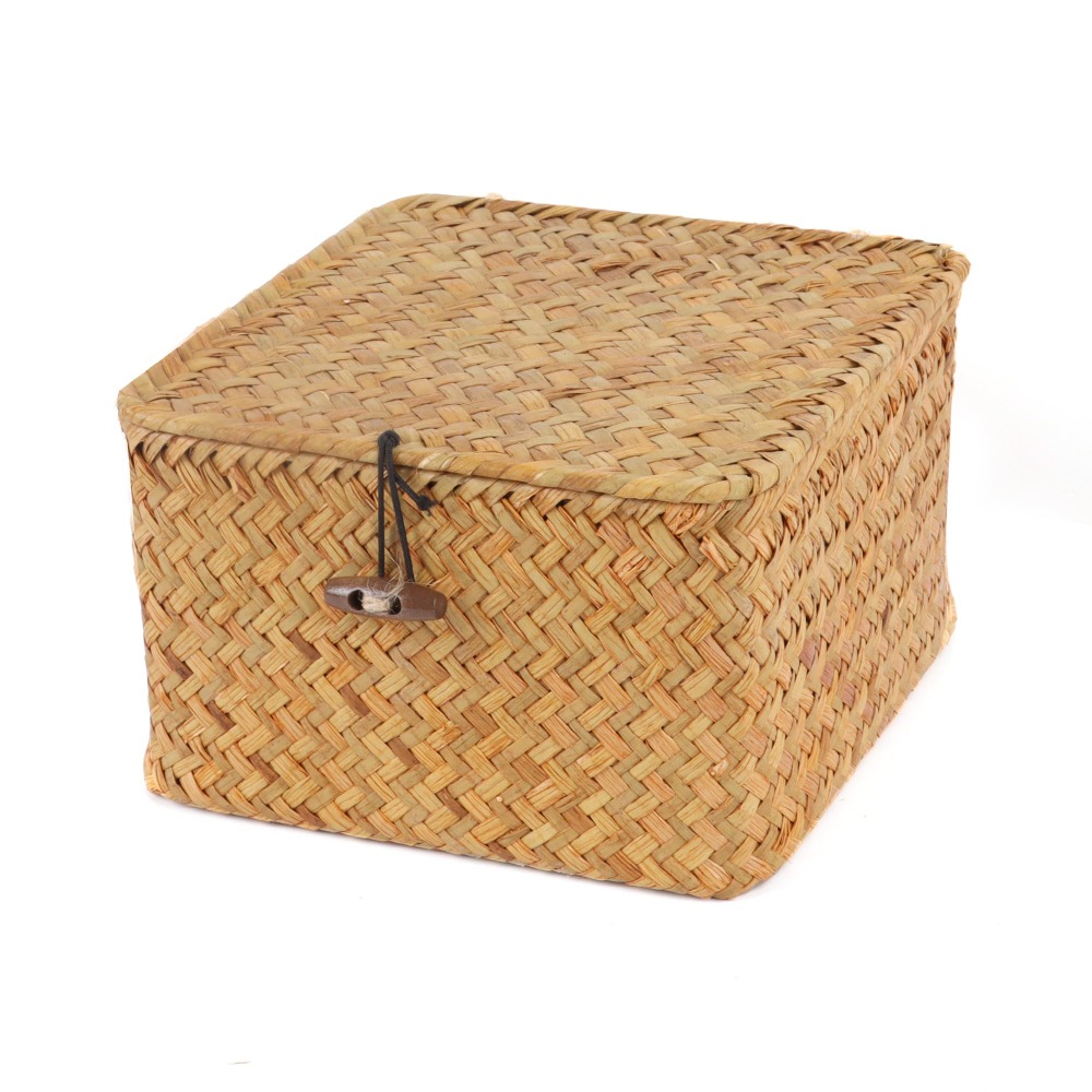 Basket Bag Wicker - سلال تخزين مستطيلة صديقة للبيئة مصنوعة