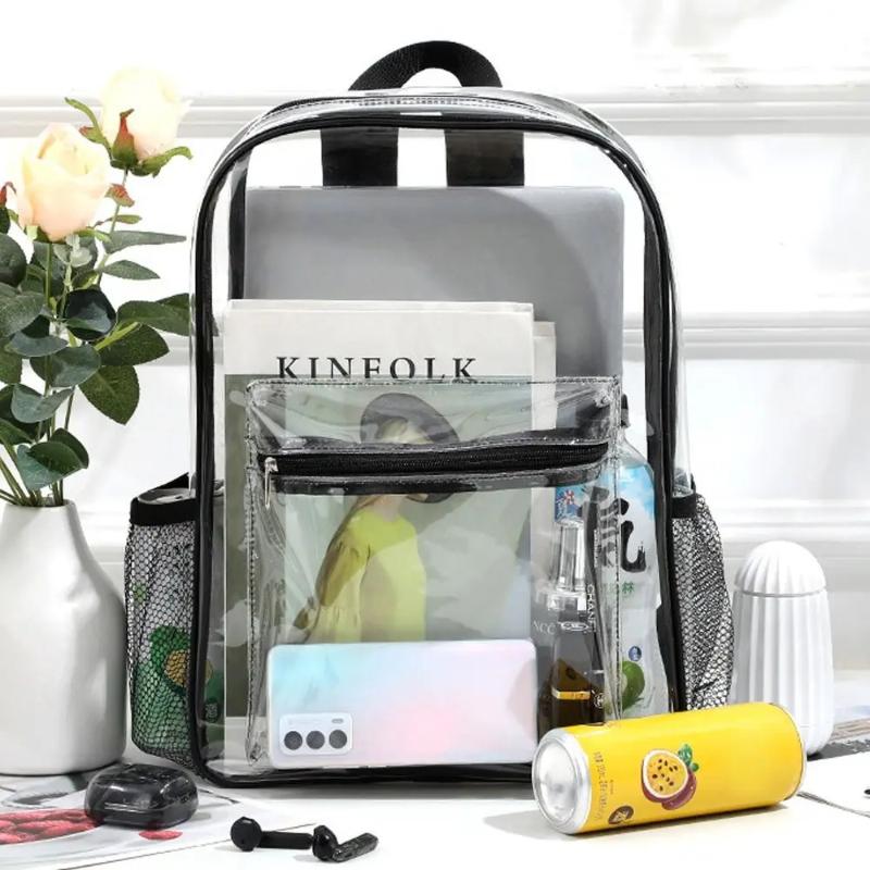Women Bags Daily Use - حقيبة ظهر شفافة من PVC للرياضات