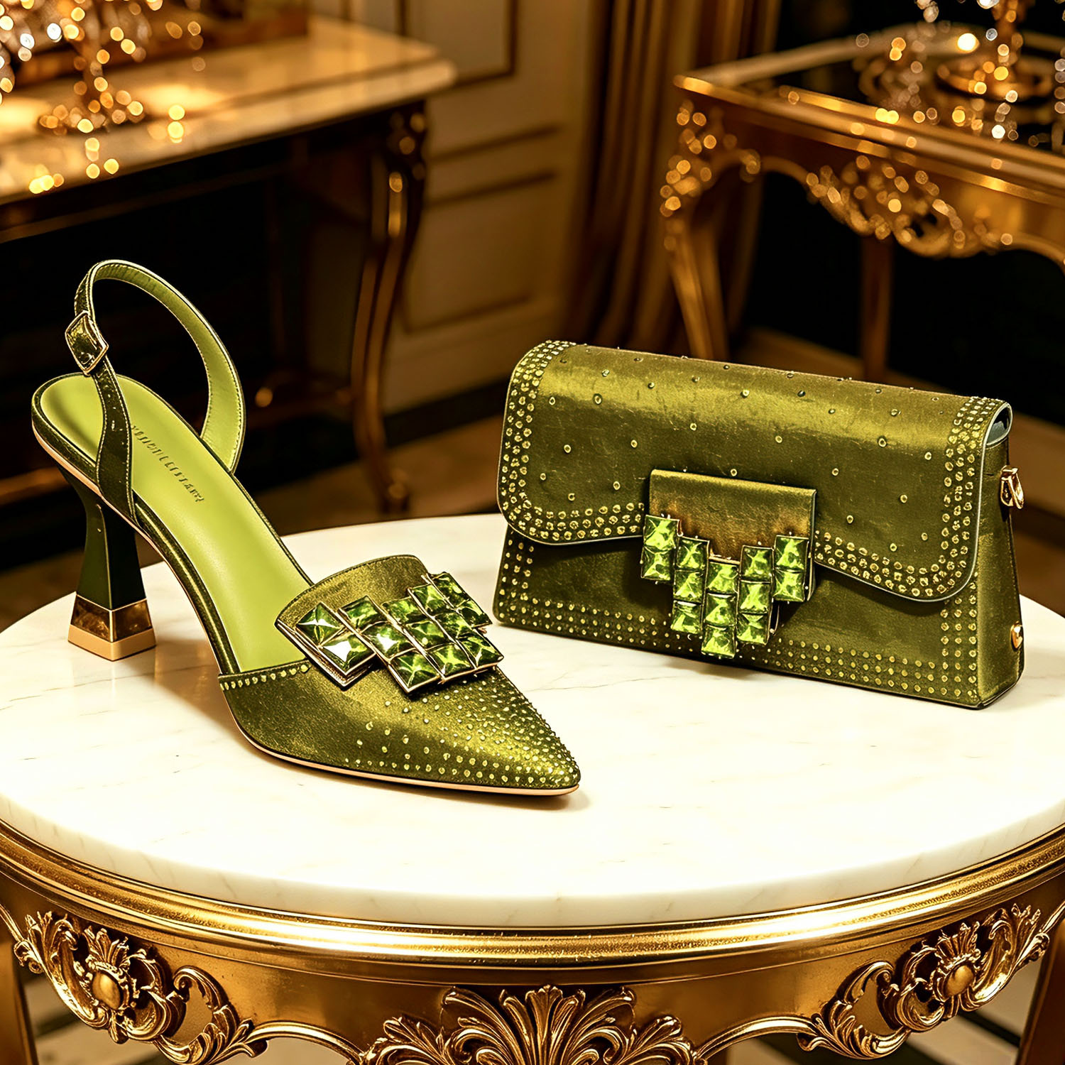 Women Bags Green - أحذية نسائية عالية الكعب بتصميم إيطالي
