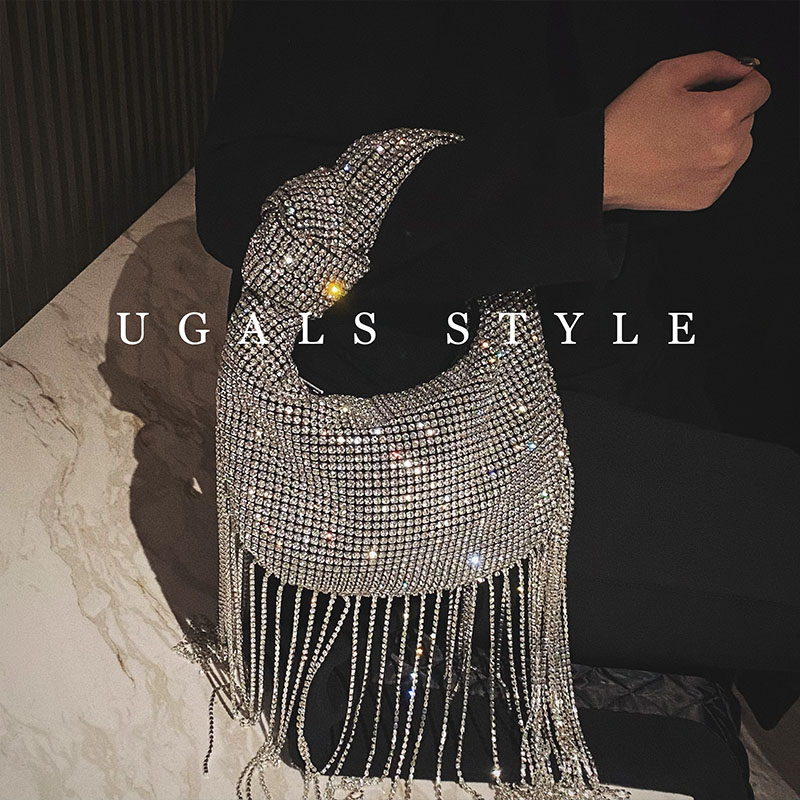 حقيبة يد UGALS مرصعة بالألماس، - مراجعة Clutch Bag Evening وسعره