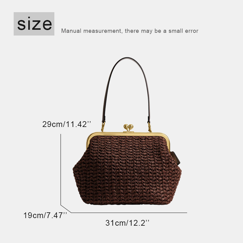 حقائب شاطئ من القش بإطار قفل ي - مراجعة Women'S Raffia Bags وسعره
