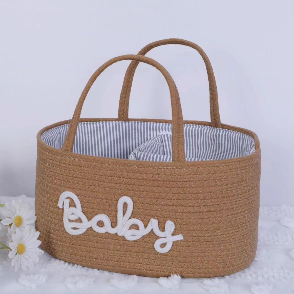منظم حفاضات متين كبير السعة، ح - مراجعة Basket Bag Wicker وسعره