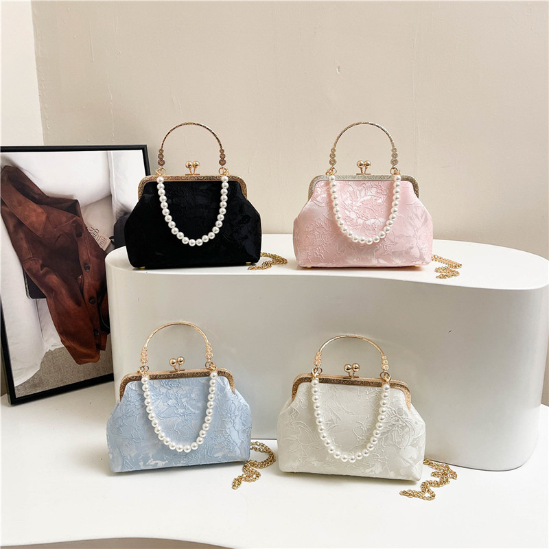 خمر الكلاسيكية حقيبة الدانتيل  - مراجعة Clutch Bag Evening وسعره