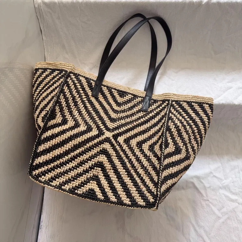 حقيبة يد نسائية كبيرة الحجم من - مراجعة Women'S Raffia Bags وسعره
