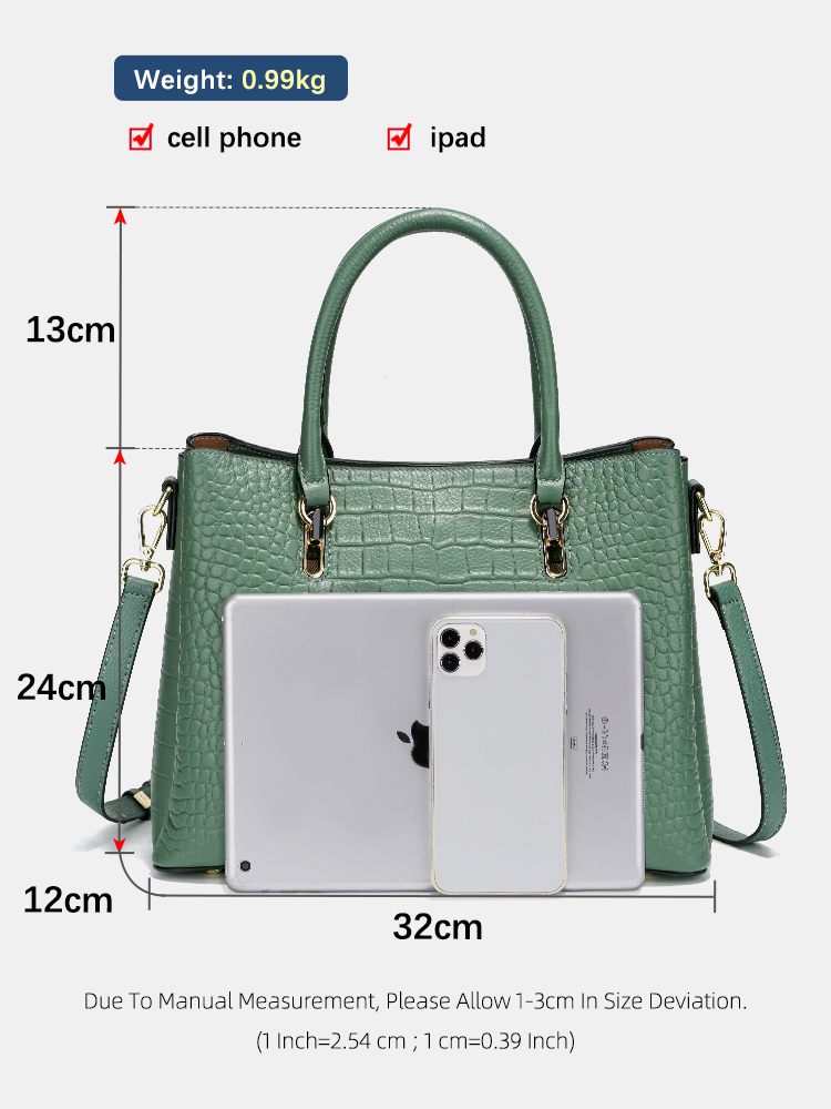 حقيبة يد نسائية من الجلد الطبي - مراجعة Women Bags Green وسعره