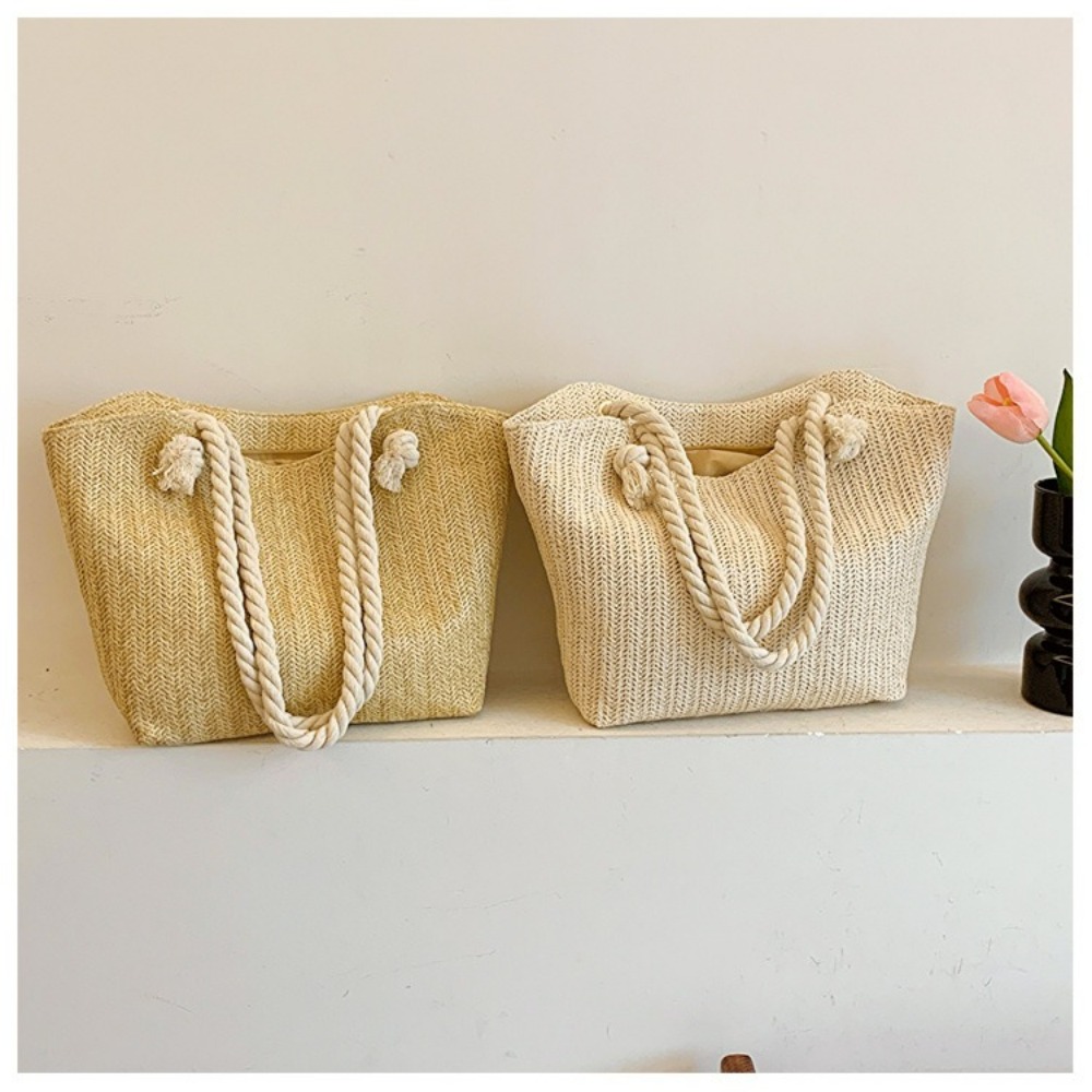 حقيبة شاطئ صيفية جديدة كبيرة ا - مراجعة Women'S Raffia Bags وسعره