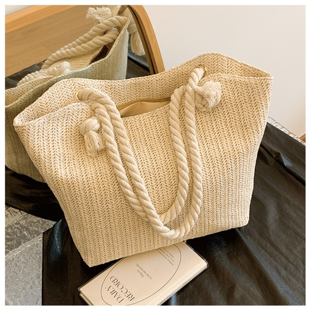 حقيبة شاطئ صيفية جديدة كبيرة ا - مراجعة Women'S Raffia Bags وسعره