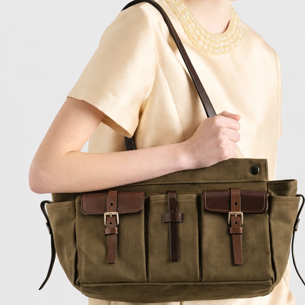 حقيبة يد قماشية للنساء، حقيبة  - مراجعة Women Bags Green وسعره