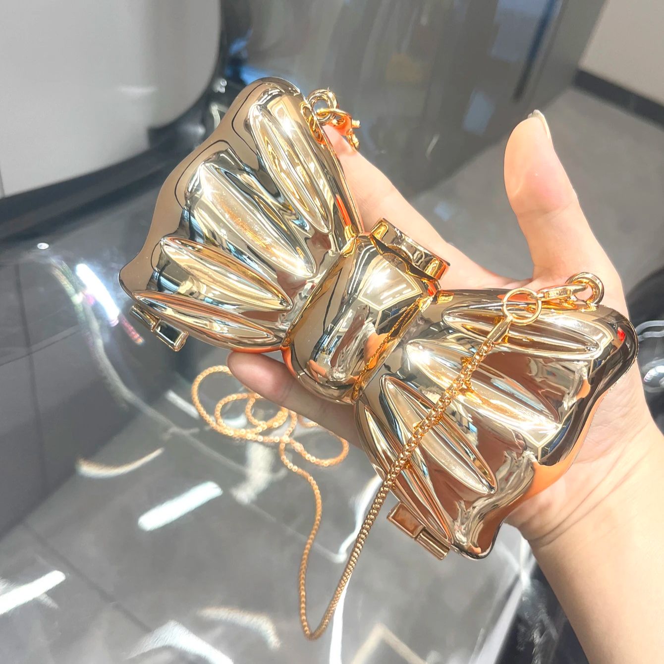 المحافظ الذهبية مساء حقيبة الم - مراجعة Clutch Bag Evening وسعره