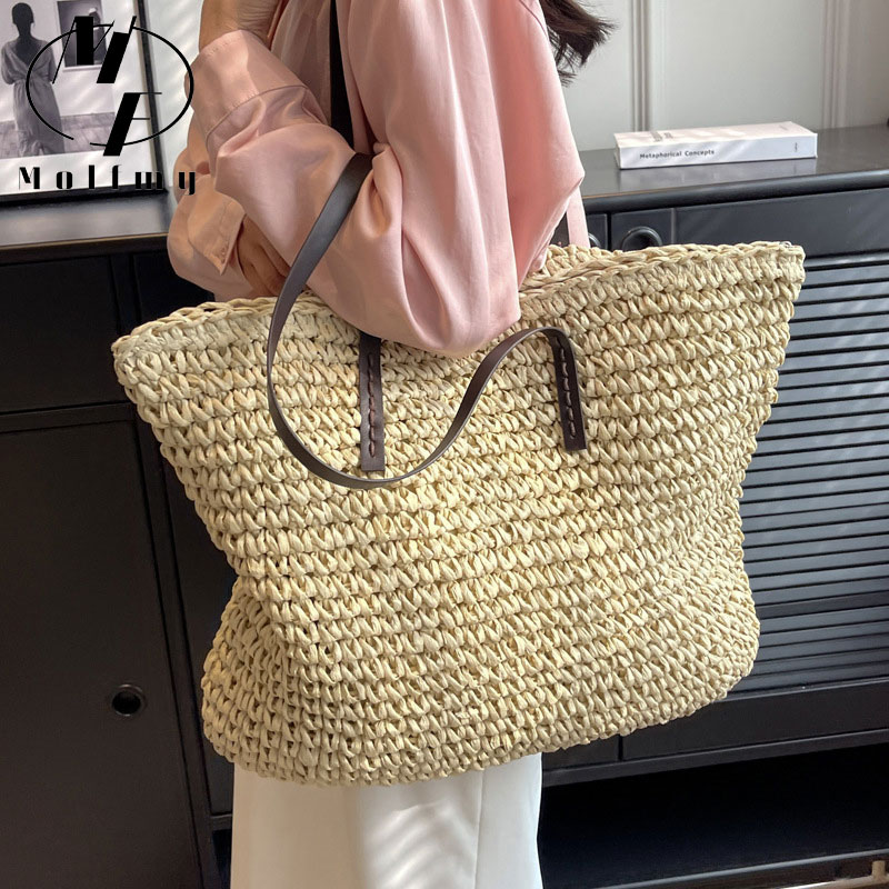 حقائب يد كبيرة من القش المنسوج - مراجعة Women Bags Offers وسعره