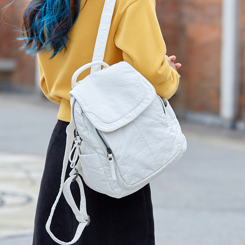 حقيبة ظهر من الجلد الأبيض المغ - مراجعة Women Bags In Sale وسعره