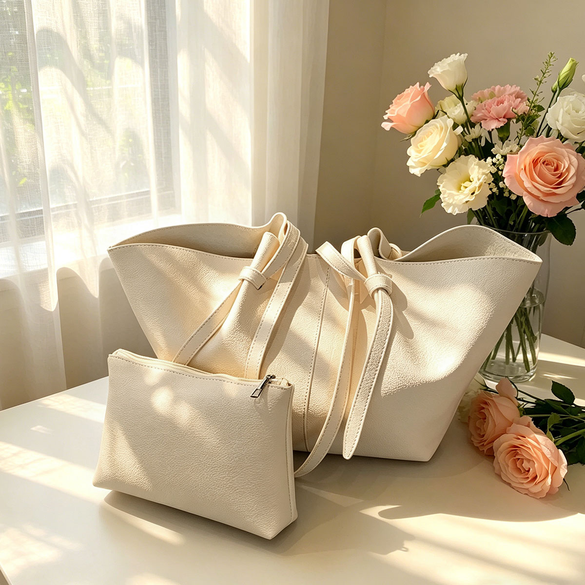 حقيبة يد عصرية بتصميم مروحي وس - مراجعة Women Bags Mk وسعره
