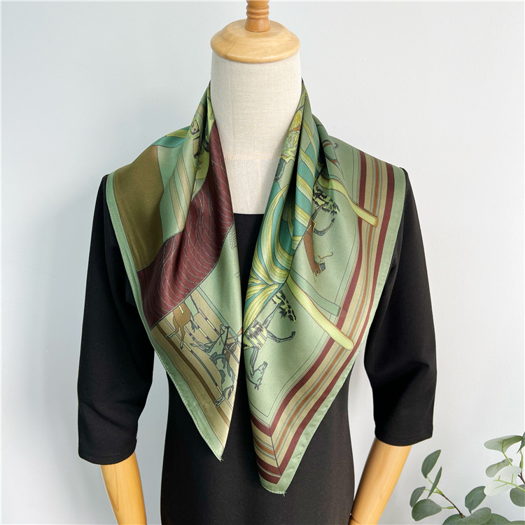 وشاح حريري أخضر فاخر بطول 65 س - مراجعة Women Bags Green وسعره