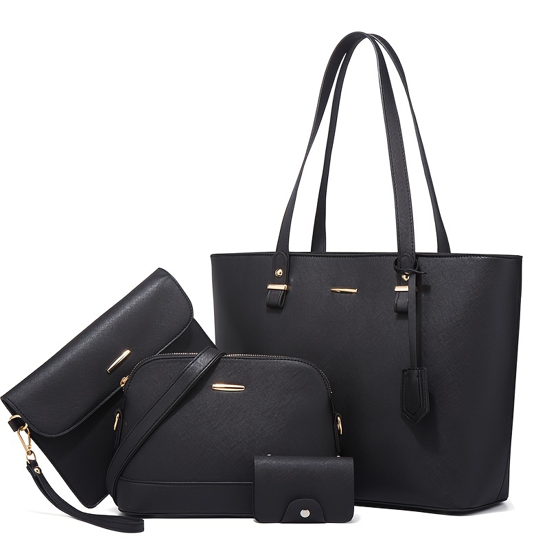 4 قطع أزياء المرأة حقيبة مجموع - مراجعة Women Bags Leather وسعره
