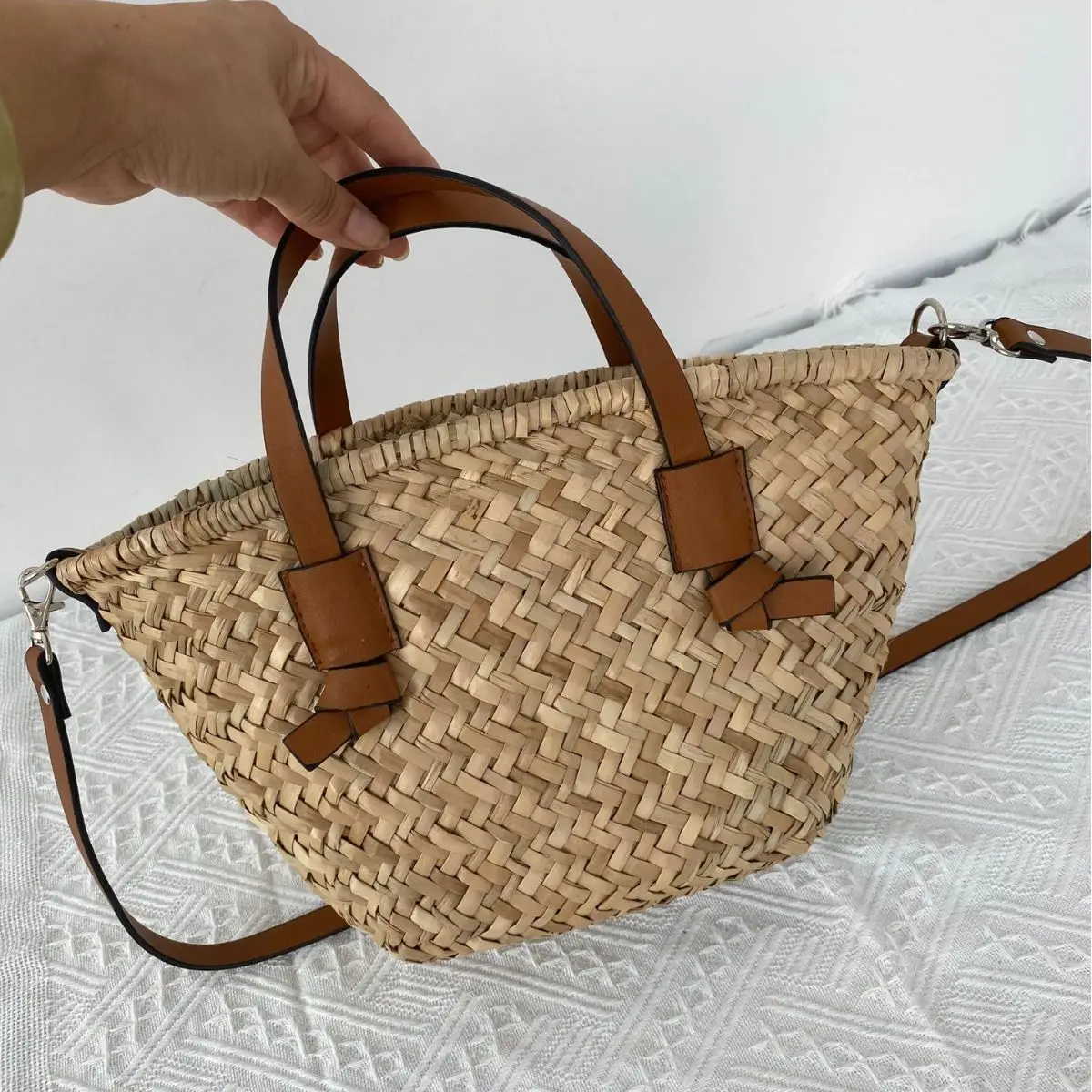 البوهيمي القش سلة حقيبة للنساء - مراجعة Basket Bag Wicker وسعره
