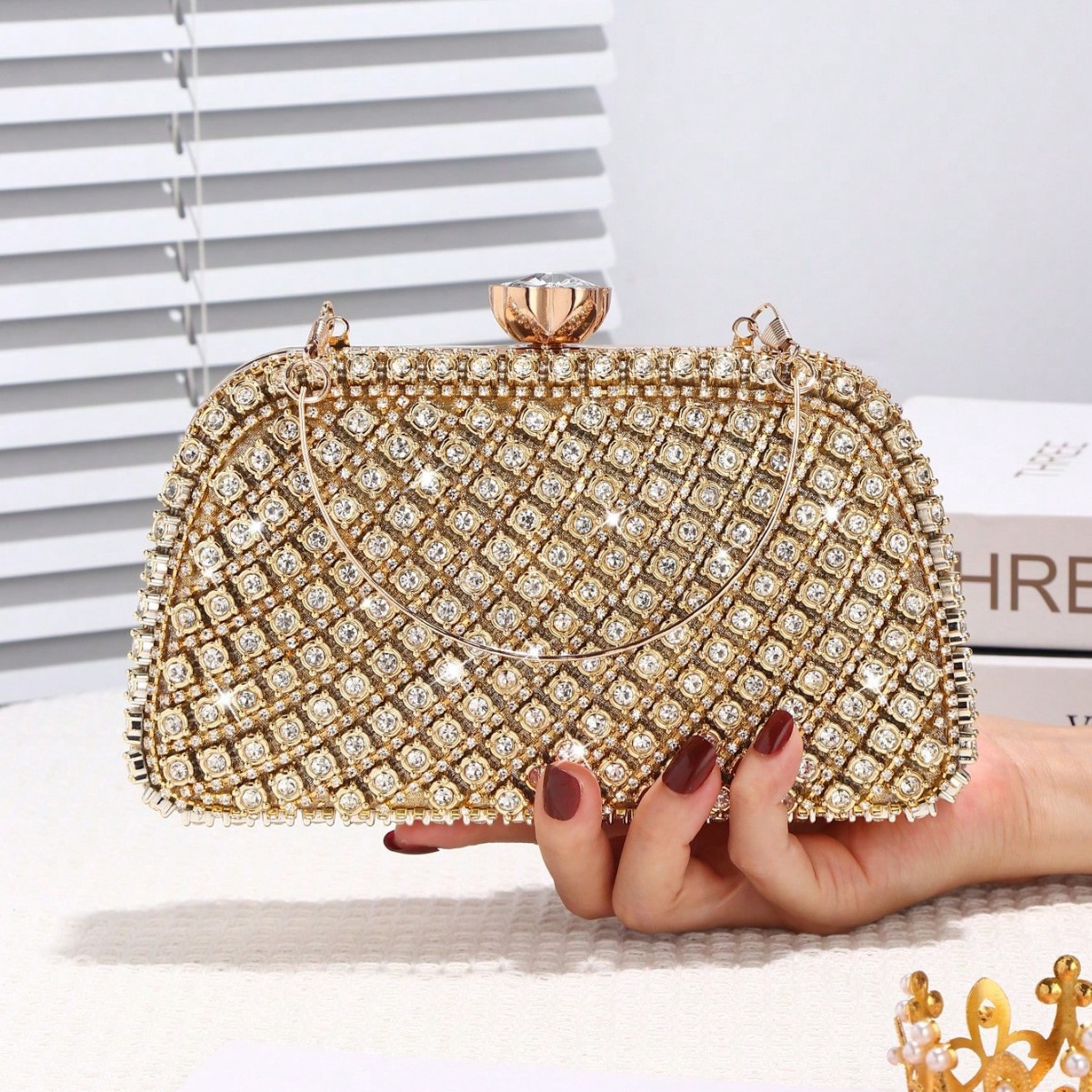 حقائب سهرة فاخرة مرصعة بالألما - مراجعة Clutch Bag Evening وسعره