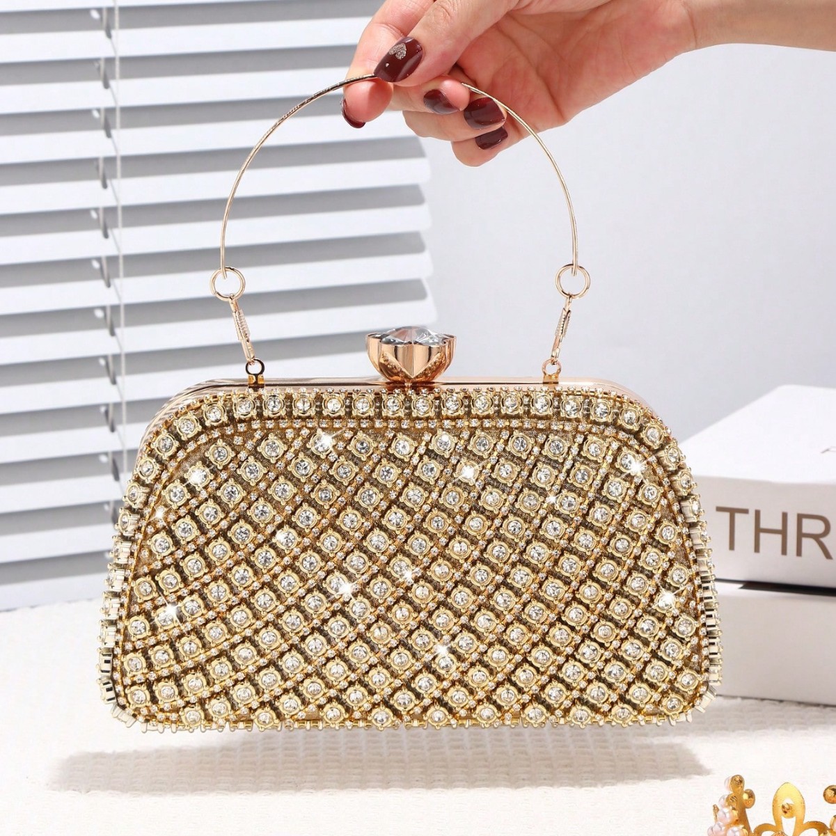 حقائب سهرة فاخرة مرصعة بالألما - مراجعة Clutch Bag Evening وسعره